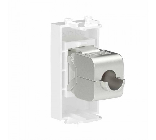 Компьютерная розетка RJ-45 без шторки модульная, кат.6 экранированная, "Avanti", "Белое облако", 1 модуль  4400791  DKC