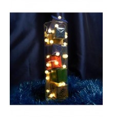 Гирлянда линейная Лед шарики, 30 LED 3м, 2700K, батарейки 3*АА,  IP 20,  шнур 0,5м ,CL565  48611  FERON