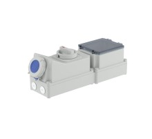 Розетка наружной установки с механической блокировкой и DIN-рейкой на 6 модулей  IP67 63А 2P+E 230В  DIS5686383  DKC