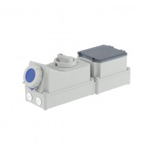 Розетка наружной установки с механической блокировкой и DIN-рейкой на 6 модулей  IP67 63А 2P+E 230В  DIS5686383  DKC