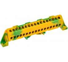 TEKFOR Шина PE "земля" в комбинированном DIN-изоляторе "Стойка" 6х9-17-ЖЗ  TF-NN10-17-DP-K52  IEK