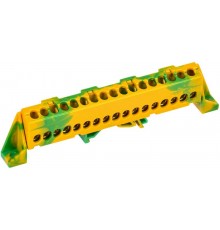 TEKFOR Шина PE "земля" в комбинированном DIN-изоляторе "Стойка" 6х9-17-ЖЗ  TF-NN10-17-DP-K52  IEK