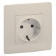 Etika Слоновая кость Розетка с заземлением, винтовые клеммы  672321  Legrand