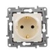 Etika Слоновая кость Розетка с заземлением, винтовые клеммы  672321  Legrand