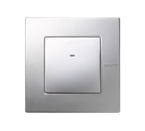 Клавиша для выключателя с подсветкой IK09 TOP IMPACT цвета алюминий S27 Scudo  2705011-033  Simon