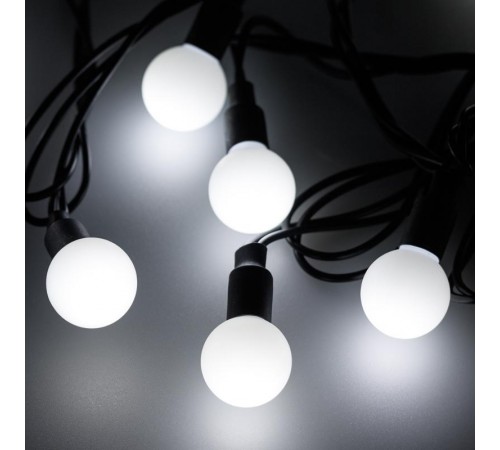 Светодиодная гирлянда ARD-BALL-CLASSIC-D23-20000-BLACK-160LED WHITE (230V, 7W)  025630  Arlight