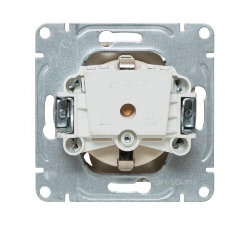 Механизм розетки, 16А, с заземлением, без шторок, кремовый Эпика  UP1-SOI-110 EKF