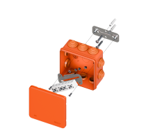 Коробка огнестойкая E45 100х100х50мм с клеммниками 7 полюсов 0,5-10мм2 IP55 HF  plc-kmfr-100-710  EKF