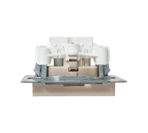 Механизм розетки, 16А, с заземлением, без шторок, кремовый Эпика  UP1-SOI-110 EKF