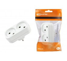 Блок на 2 гнезда 2П б/з плоский 6А 250B   SQ1806-0025  TDM