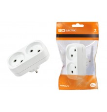 Блок на 2 гнезда 2П б/з плоский 6А 250B   SQ1806-0025  TDM