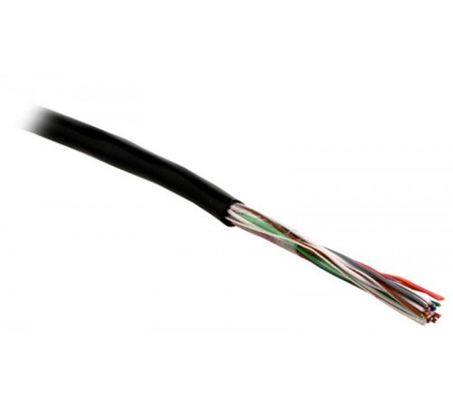 Кабель витая пара UUTP10-C3-S24-OUT-PE-BK (UTP10-C3-SOLID-OUTDOOR)неэ.U/UTP,к.3,10п(24AWG),одн(solid),вне,PE,-40°Cдо+50°C,черн.  19862  Hyperline