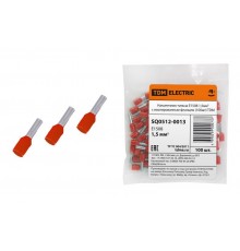 Наконечник-гильза Е1508 1,5мм2 с изолированным фланцем (100шт)   SQ0512-0013  TDM