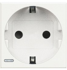 Axolute Розетка 2К+З, 10/16 А 250 В с боковыми заземляющими контактами Schuko, с экранированными контактами, цвет белый, немецкий стандарт  HD4141  