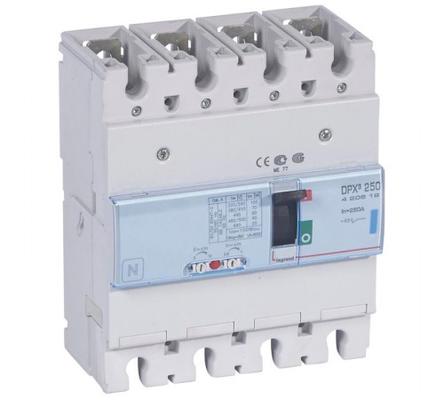 Автоматический выключатель DPX3 250 - термомагнитный расцепитель - 70 кА - 400 В~ - 4П - 250 А  420619  Legrand