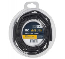 Трубка термоусадочная ТТУ нг-LS 5/2,5 черная (2м/упак) IEK  UDR12-005-D25-002-K02-T  IEK