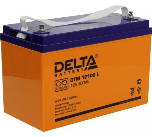 Акумуляторная батарея UPS серии DTM 12100 I  12В/100Ач  DTM 12100 I  DELTA
