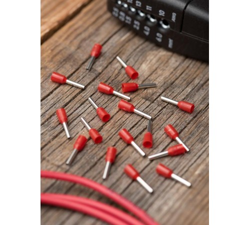 Наконечник штыревой втулочный изолированный НШвИ 1,0-8 (50шт.) EKF PROxima  nhvi-1.0-8  EKF