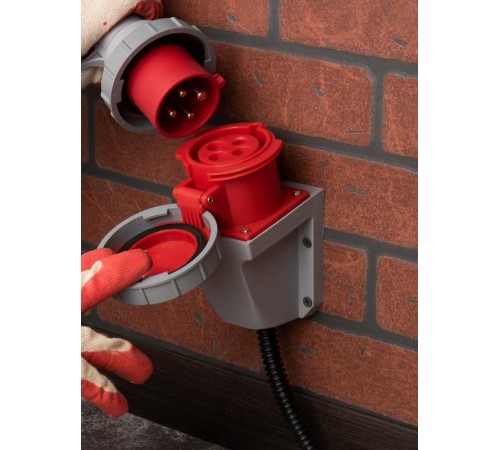 Розетка стационарная наружная 1242 3Р+РЕ 32А 380В IP67 EKF PROxima  ps-1242-32-380  EKF