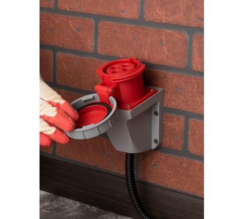 Розетка стационарная наружная 1242 3Р+РЕ 32А 380В IP67 EKF PROxima  ps-1242-32-380  EKF