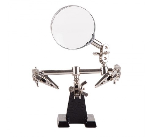 Держатель "третья рука" с лупой х3 (HT-390) (ZD-10D)   12-0251  REXANT