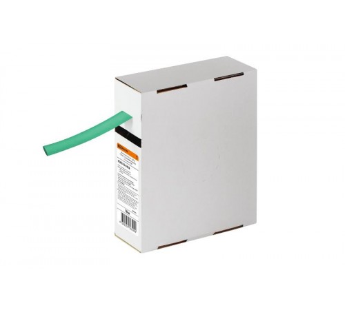 Термоусаживаемая трубка ТУТнг 10/5 зеленая в коробке (10 м/упак)   SQ0518-0426  TDM