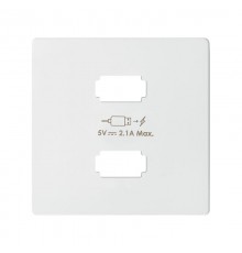 Накладка для зарядного устройства 2xUSB белого матового цвета S82 Concept  8221096-090  Simon