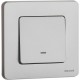 Inspiria Алюминий Выключатель 1-клавишный с подсветкой С/У без рамки 673612  Legrand