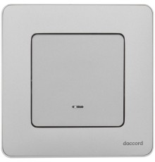 Inspiria Алюминий Выключатель 1-клавишный с подсветкой С/У без рамки 673612  Legrand