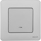 Inspiria Алюминий Выключатель 1-клавишный с подсветкой С/У без рамки 673612  Legrand