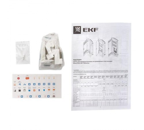 Основание силового щита "Nova" (с din-рейками) 12 модулей IP41 PROxima  nv-pbase-12  EKF