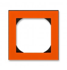 ABB Levit Оранжевый / дымчатый чёрный Рамка одинарная 55х55 для механизмов BJE  3901H-A05510 66  2CHH015510A4066  ABB