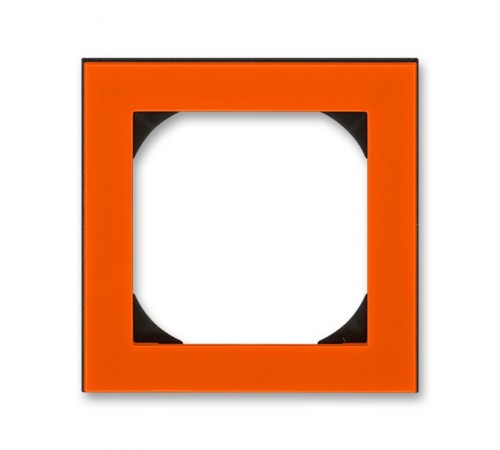 ABB Levit Оранжевый / дымчатый чёрный Рамка одинарная 55х55 для механизмов BJE  3901H-A05510 66  2CHH015510A4066  ABB