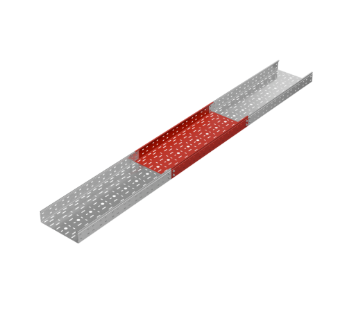 Лоток перф. 80х300х1,5 L2500 мм "Стандарт ПЛЮС" INOX304  LPEplus80-300-1.5-2500 INOX304  КМ-Профиль