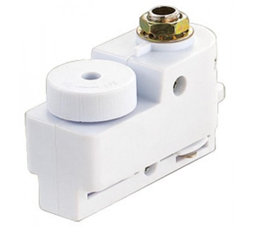 Адаптер для однофазного шинопровода осветительного белый, полиэтиленовый пакет UBX-Q121 K61 WHITE 1 POLYBAG  10574  Volpe