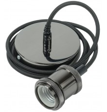 Патрон подвесной E27 со шнуром 1,5м RETRO черный  EPA12-04-02-K02  IEK