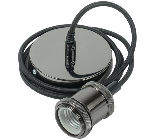 Патрон подвесной E27 со шнуром 1,5м RETRO черный  EPA12-04-02-K02  IEK