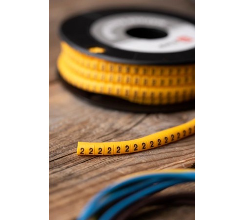 Маркер-кабельный 2,5кв.мм "2" (1000шт.) (ЕС-1) EKF PROxima  plc-KM-2.5-2  EKF