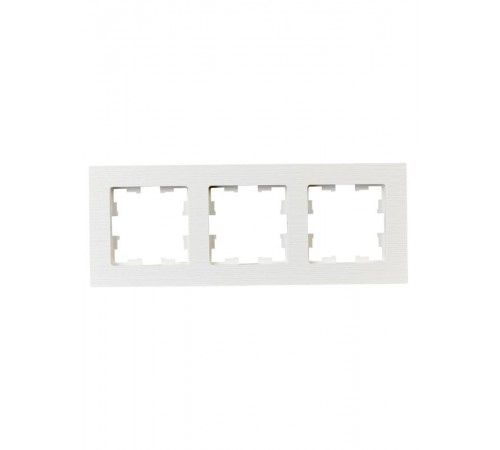 BRITE Рамка 3-ая РУ-3-Бр белый рифленый  BR-M32-51-K01  IEK