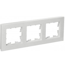 BRITE Рамка 3-ая РУ-3-Бр белый рифленый  BR-M32-51-K01  IEK