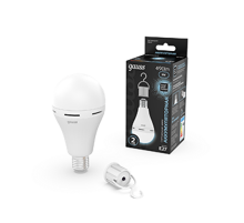 Лампа светодиодная A60 8W 490lm 4100K E27 с Li-Ion аккумулятором LED 1/25  102402208  Gauss