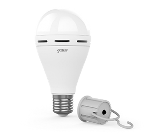 Лампа светодиодная A60 8W 490lm 4100K E27 с Li-Ion аккумулятором LED 1/25  102402208  Gauss