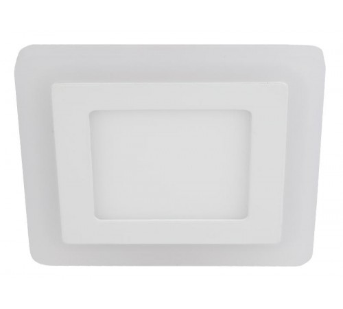 Светильник точечный встраиваемый светодиодный LED 4 9Вт 4000К белый квадрат с синей подсветкой Б0017496  ЭРА