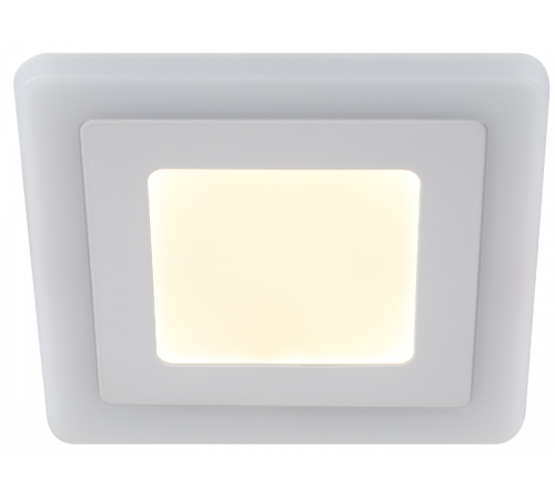 Светильник точечный встраиваемый светодиодный LED 4 9Вт 4000К белый квадрат с синей подсветкой Б0017496  ЭРА