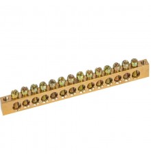 Шина "N" нулевая 6х9мм 16/2 (16 групп/крепеж по краям) (10 шт/уп)  PR08.28879  Промрукав