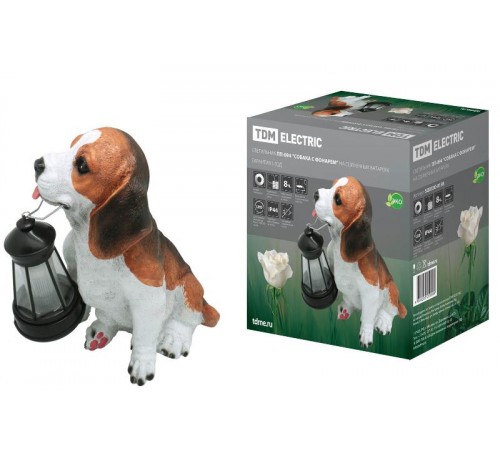 Светильник садово-парковый ПП-094 "Собака с фонарем", на солнечных батареях, 24x14x25 см, TDM  SQ0330-0138  TDM