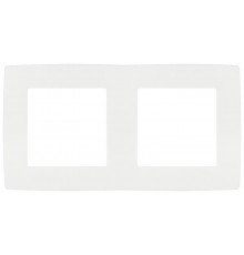 Рамка для розеток и выключателей ЭРА Серия 12 12-5002-01М на 2 поста, белый матовый   Б0065736  ЭРА