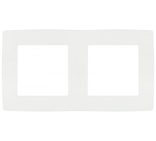 Рамка для розеток и выключателей ЭРА Серия 12 12-5002-01М на 2 поста, белый матовый   Б0065736  ЭРА