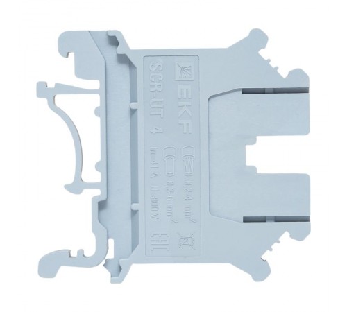 Клеммная колодка винтовая 4 UT серая scr-ut-4-g  EKF