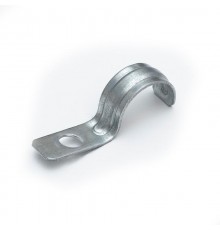 Скоба металлическая однолапковая усиленная противопожарная СМОУ d21-22 мм отв. d 6,5 мм (100шт/1000шт уп/кор)  PR13.02426  Промрукав